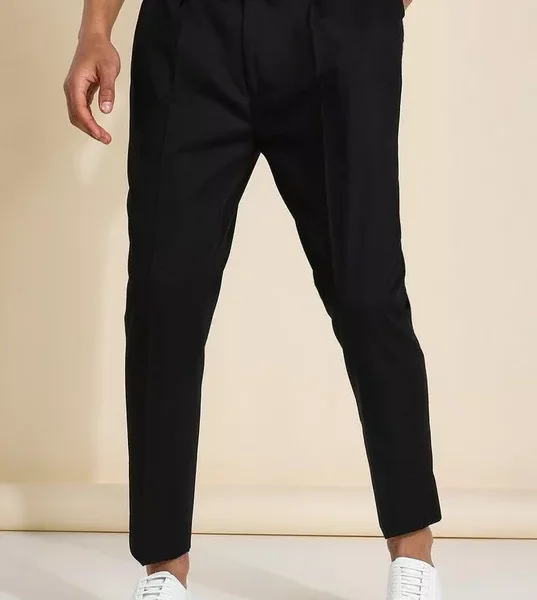 High Rise Tapered Crop Dress Pants